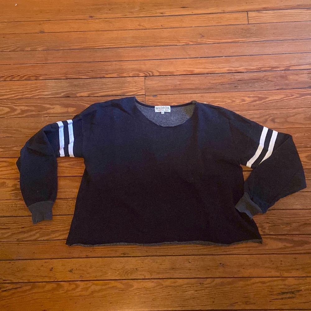 Wildfox sweatshirt with collegiate stripe